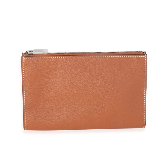 Hermès Verso Gold & Malachite Evercolor Zipengo Toiletry Pouch PM PHW - Picture 1 of 7